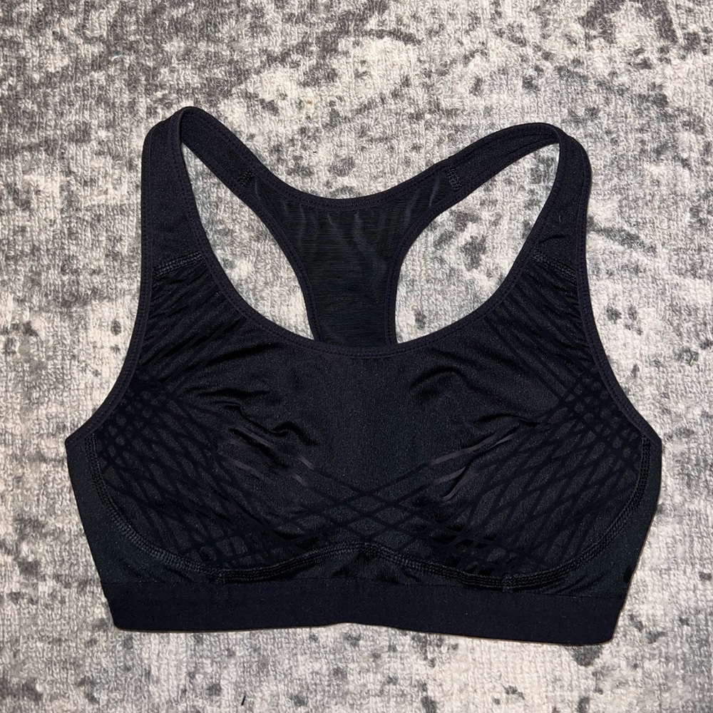 Black Nike Sports Bra with Detail